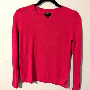 JCrew 100% Cashmere Bright Pink Sweater